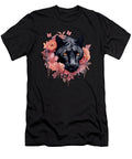 1 Black Panther Cat Pastel Flowers Safari Watercolor Heidi Joyce T-Shirt