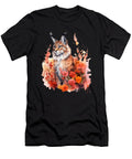 1 Serval Lynx Bobcat Pastel Floral Safari Watercolor Heidi Joyce T-Shirt