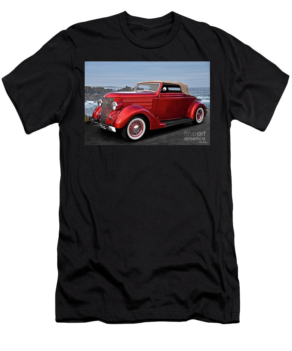 1936 Ford Candy Apple Convertible L Dave Koontz T-Shirt