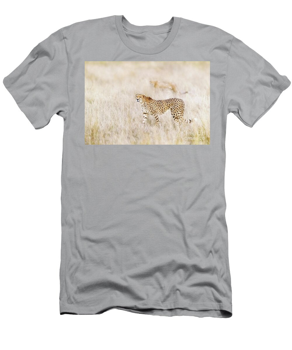 A Pair of Cheetahs Move Steathily Through the Long Grass of the Jane Rix T-Shirt