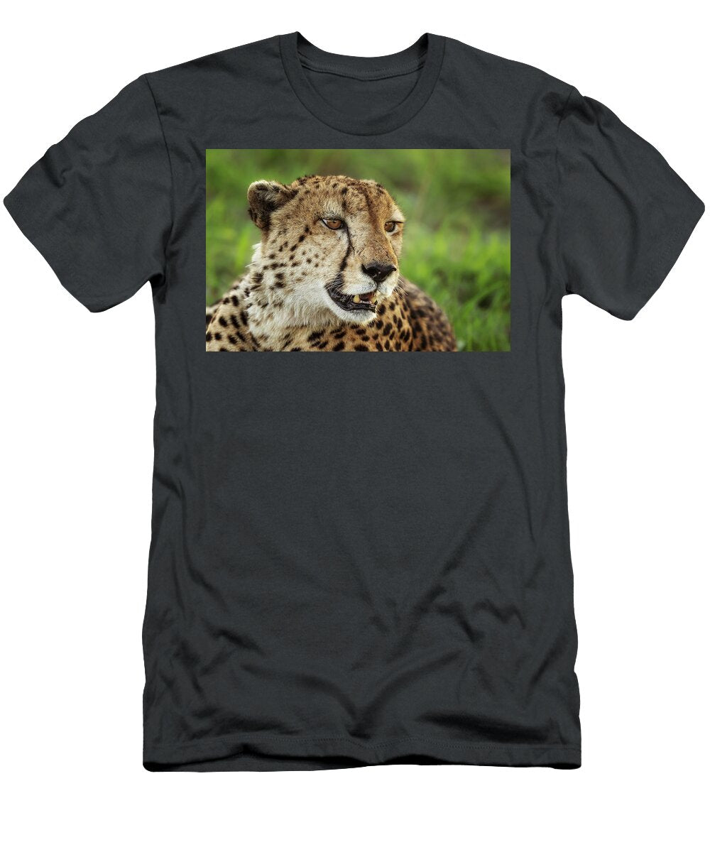 Cheetah Portrait Botswana Africa Joan Carroll T-Shirt
