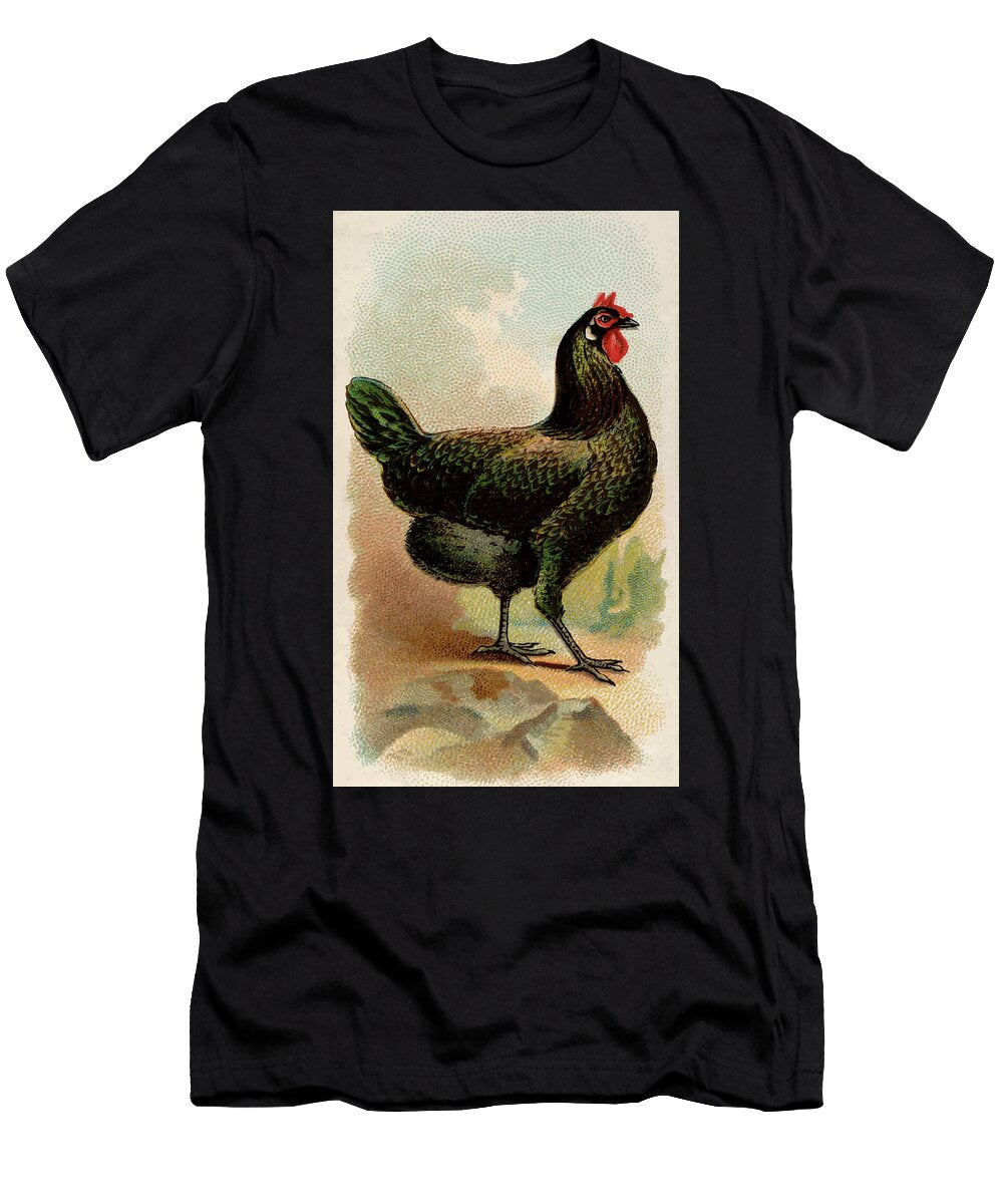 LA Fleche Hen Vintage Animal Illustration Picked and Shared T-Shirt