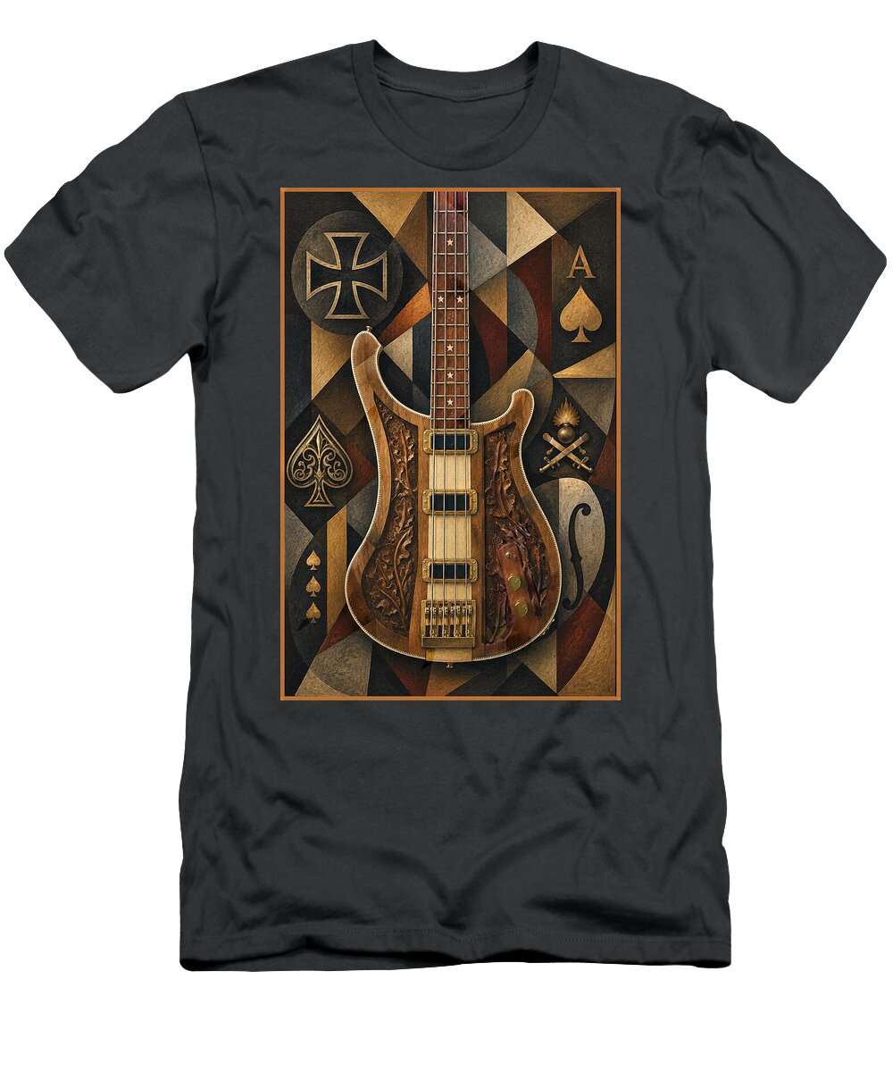 Lemmy Rickenbacker Geometric Bass Guitar Mal Bray T-Shirt