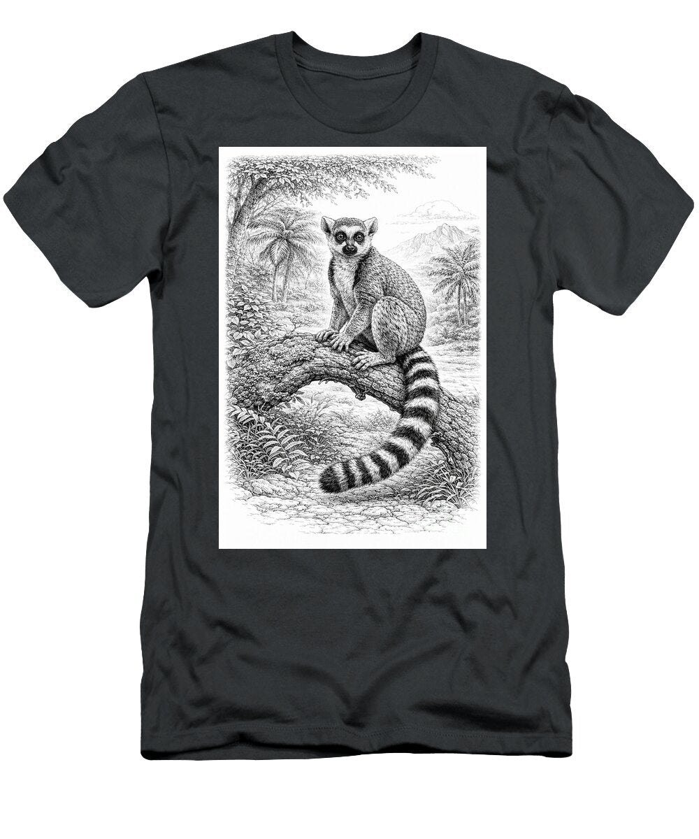Lemur on a Jungle Branch Sun D Studio T-Shirt