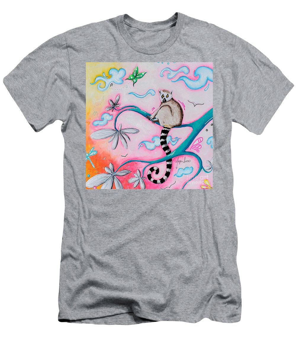 The Lovely Lemur Original Handpainted Conservation Art for Endangered Animals Artivist Megan Aroon Megan Duncanson T-Shirt